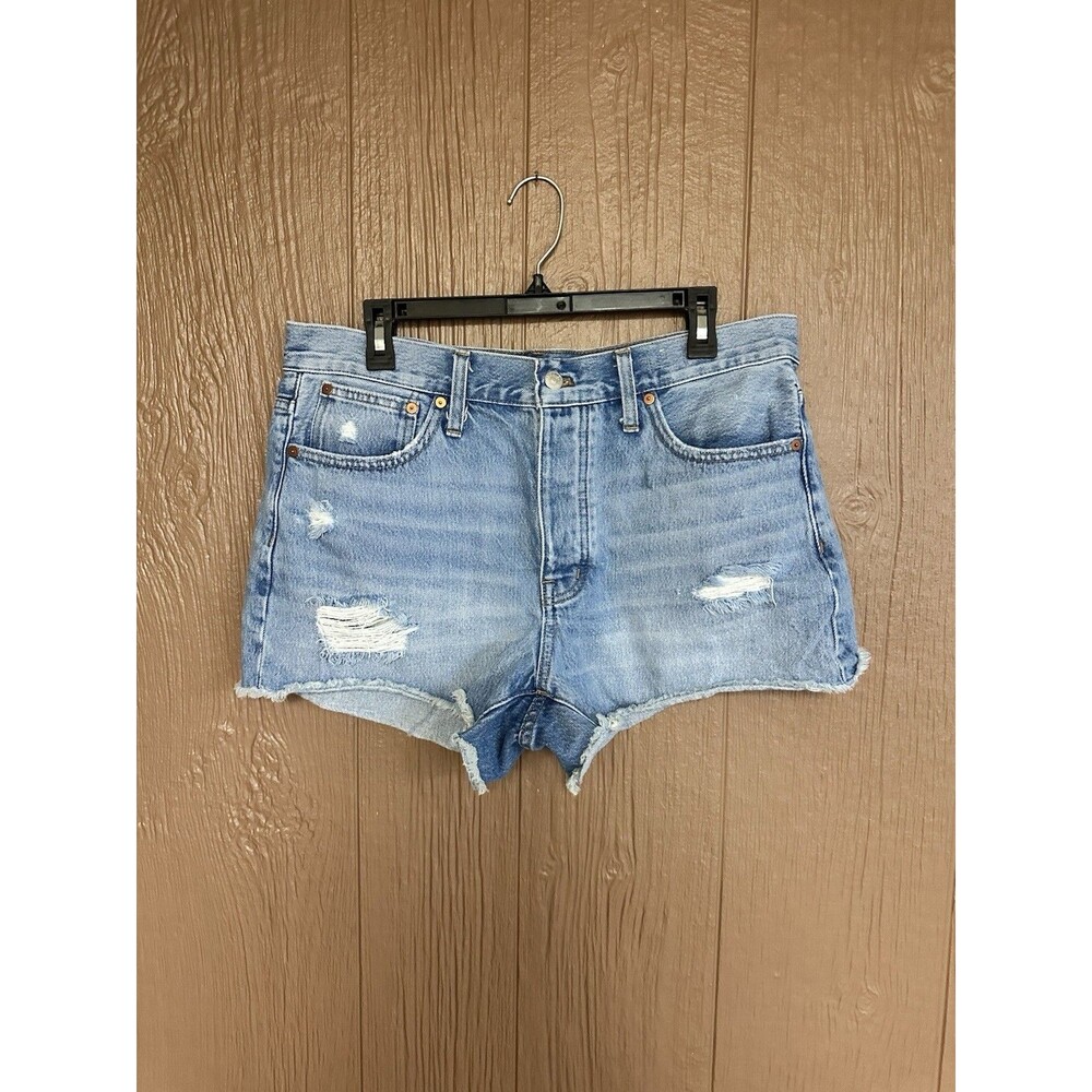 Madewell Light Blue Distressed Denim Jean Shorts